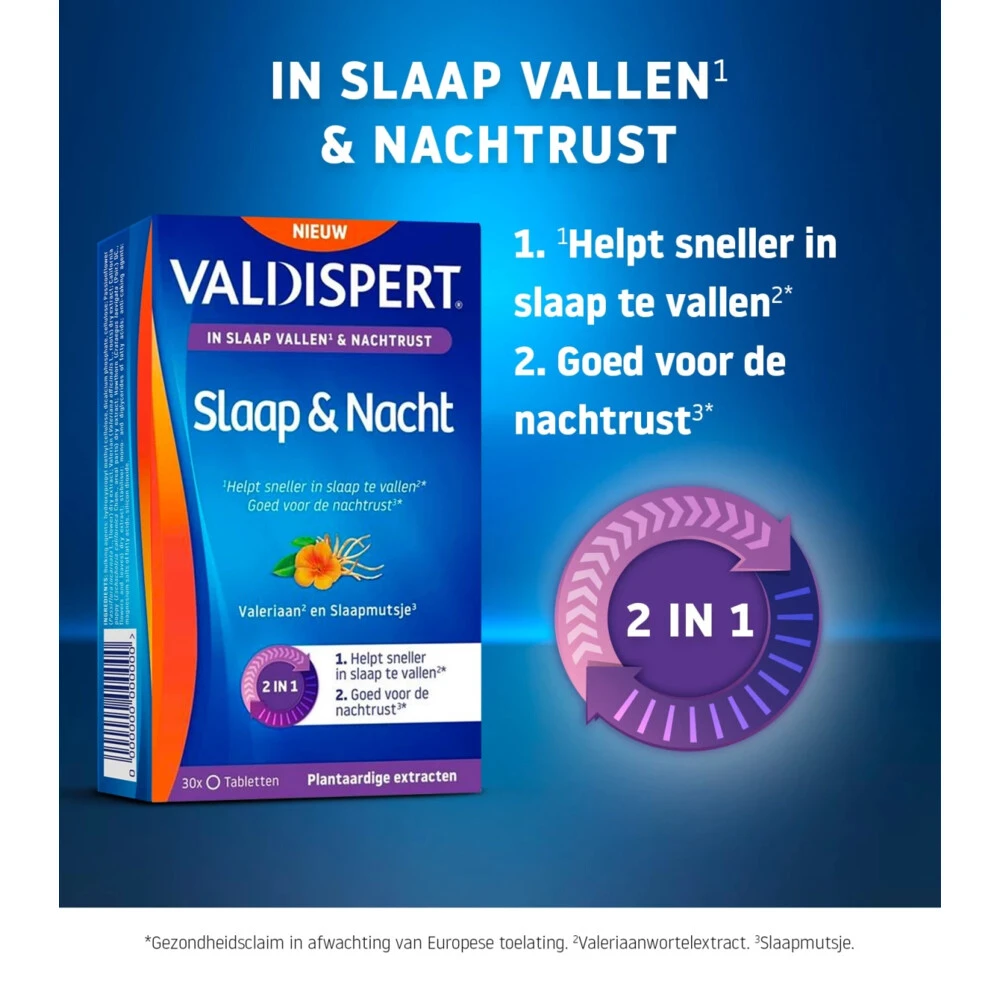 Valdispert Nacht Melatonine 5-HTP L-Tryptofaan 4 Valdispert Nacht Melatonine 5-HTP L-Tryptofaan - Afbeelding 2