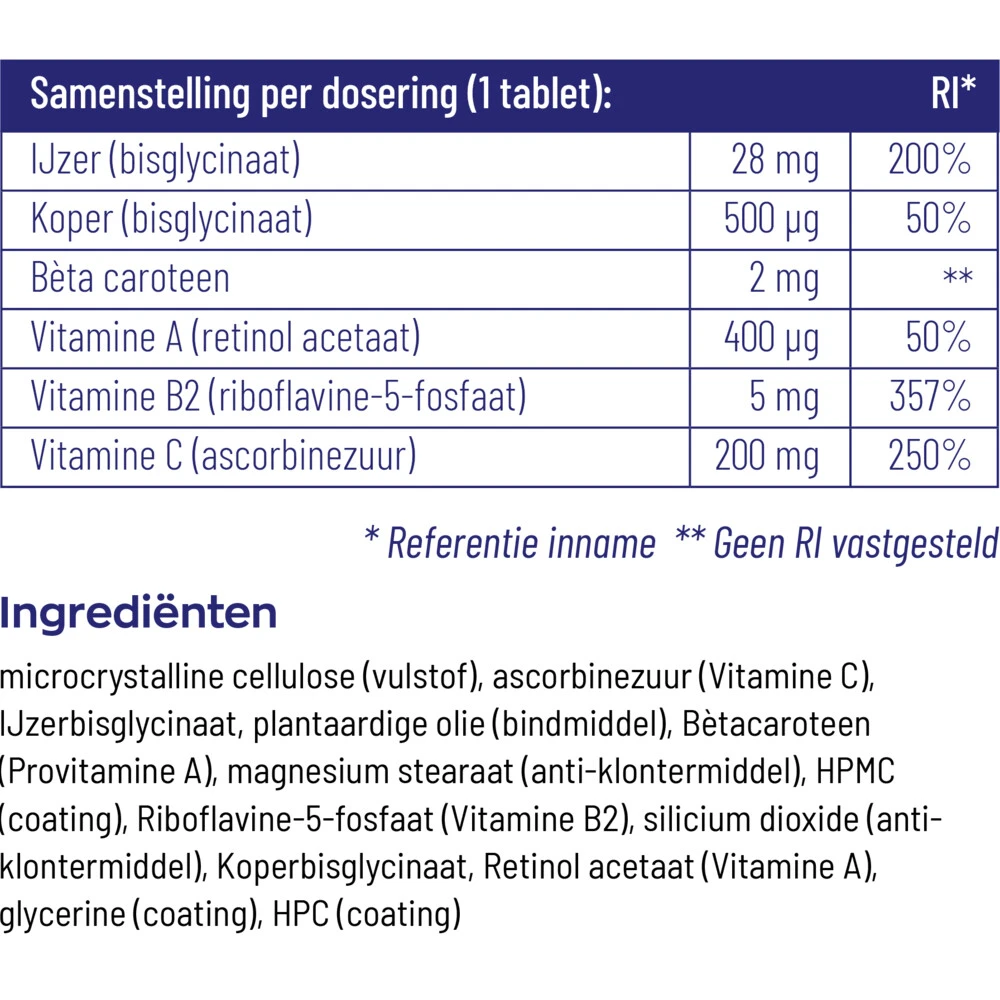 Vitakruid Ijzer Bisglycinaat 6 Vitakruid Ijzer Bisglycinaat - Afbeelding 4