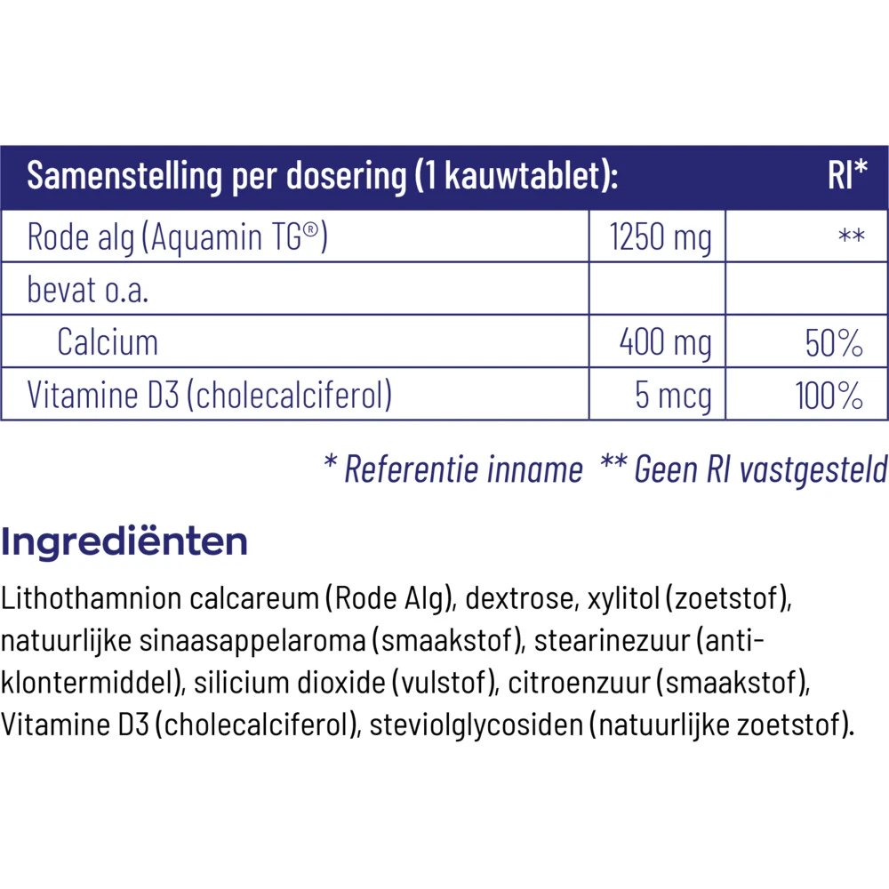 Vitakruid Calcium 400 & D3 Uit Rode Alg 6 Vitakruid Calcium 400 & D3 Uit Rode Alg - Afbeelding 4