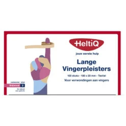 3x HeltiQ Lange Vingerpleisters Textiel 180 X 20 Mm