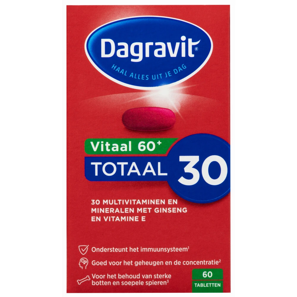 Dagravit Totaal 30 Xtra Vitaal 60+ 3 Dagravit Totaal 30 Xtra Vitaal 60+