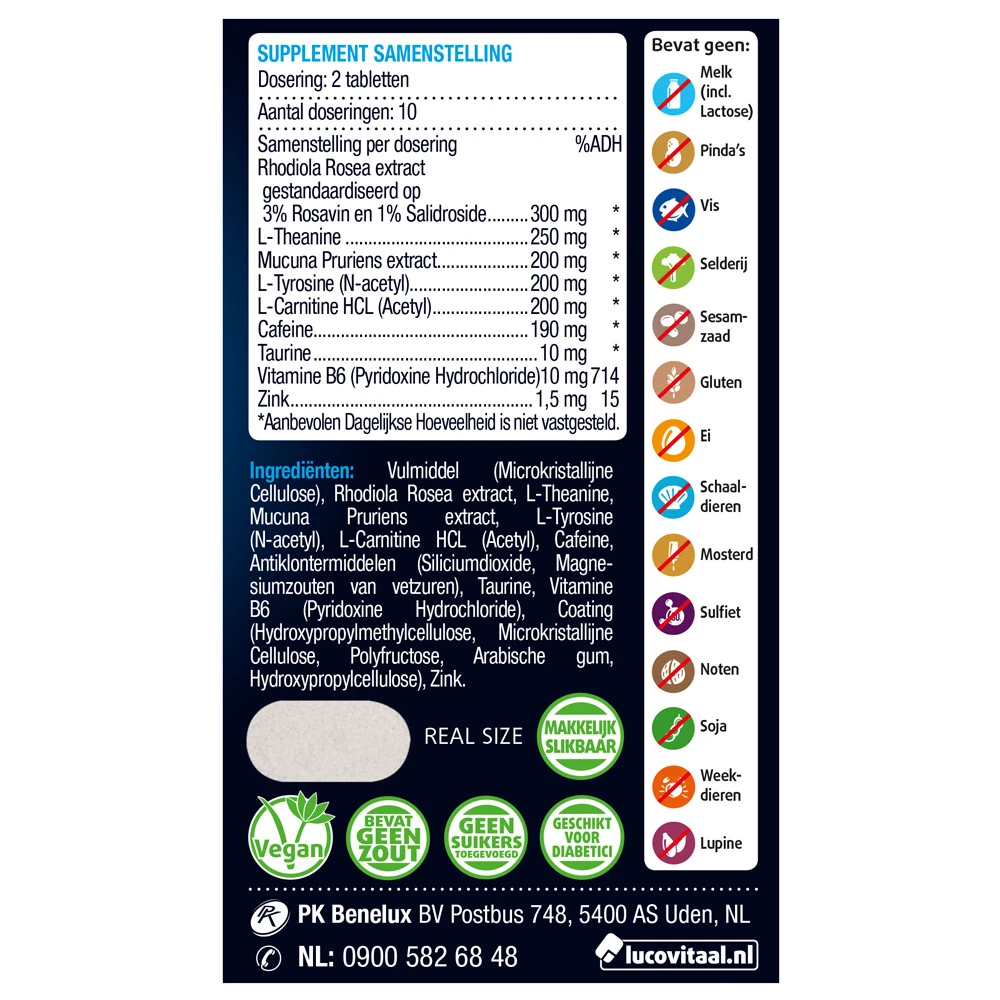 Lucovitaal Mentale Focus Pil 5 Lucovitaal Mentale Focus Pil - Afbeelding 3